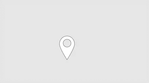 Gps navigation. Route and points. Simple animated icon. Blank background. Video stock 161066612