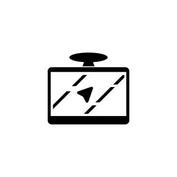 GPS navigation screen icon for vehicle route guidance Stock Illustration
