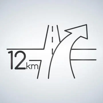 GPS navigation service vector concept. 3D road map with arrow. gps service fo Ilustración de archivo