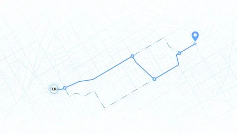 GPS navigation, smart car location and map pointer. Online location tracking Stock Illustration