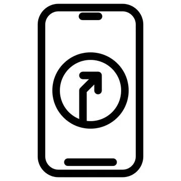 GPS Navigation on Smartphone Icon Иллюстрация