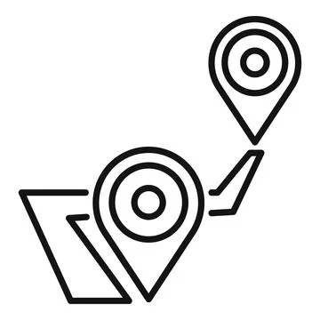 Gps navigation system showing route with destination and starting points Stock Illustration