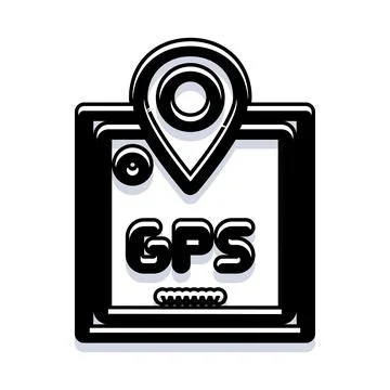Gps navigation system tracking location pin device Stock Illustration