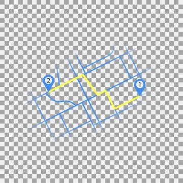 GPS navigation on a transparent background for insertion into your application. Stock Illustration