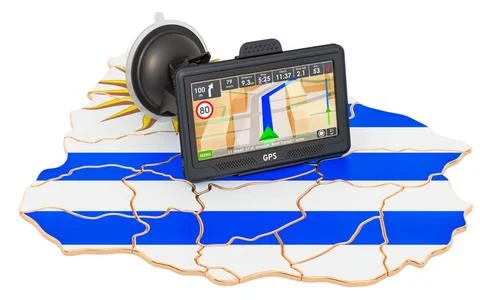 GPS navigation in Uruguay, 3D rendering GPS navigation in Uruguay, 3D rend... Stock Photos