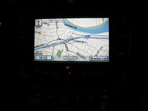 Gps navigationg screen Stock Photos