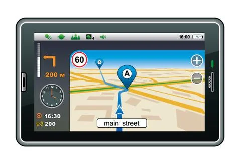 Gps navigator. Stock Illustration