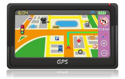 Gps navigator illustration Stock Illustration