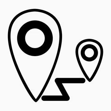 GPS navigator isolated minimal single flat linear icon Stock Illustration