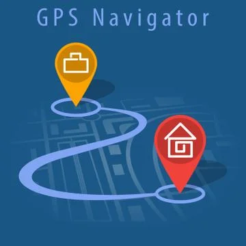 GPS navigator vector Stock Illustration
