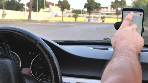 GPS on the phone Stock Footage 118116873