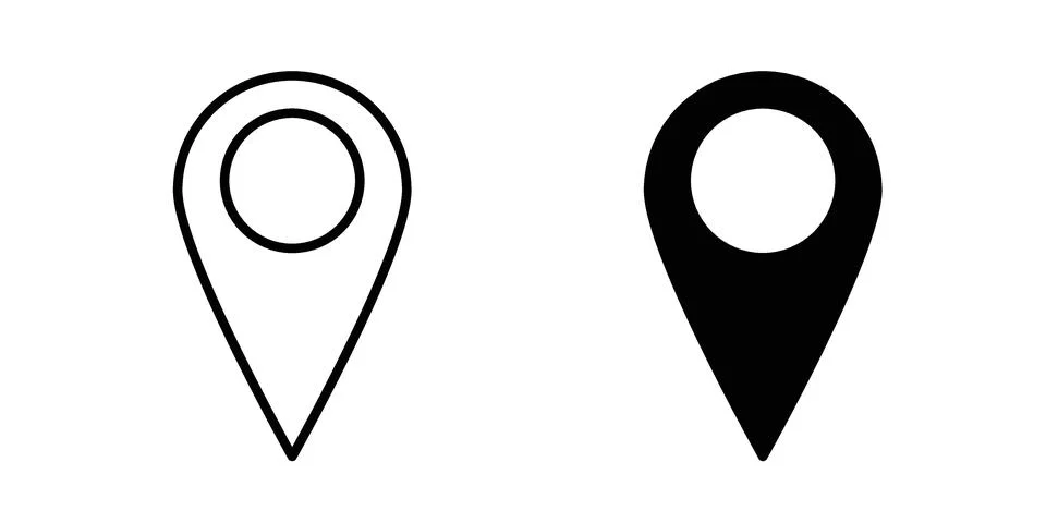 Gps pin icon design. Simple Vector illustrations.. Illustrazione stock