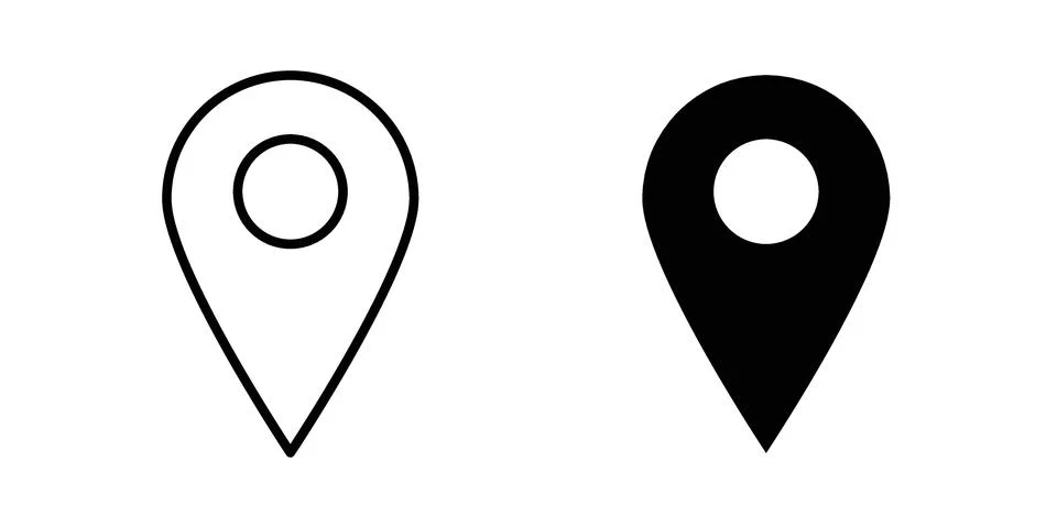 Gps pin icon set. Vector EPS 10 Illustrazione stock