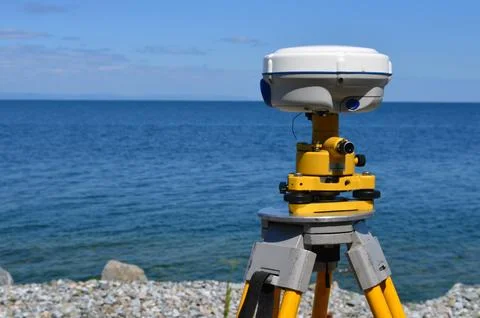 GPS receiver on a shore Stock Photos