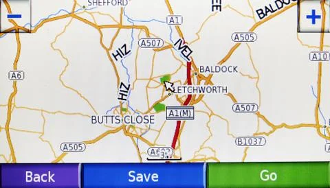 Gps screen Stock Photos