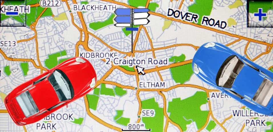 Gps screen Stock Photos