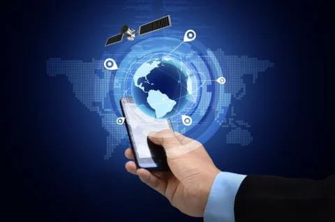 Gps on smart phone Stock Illustration
