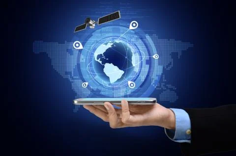 Gps on smart phone Stock Illustration