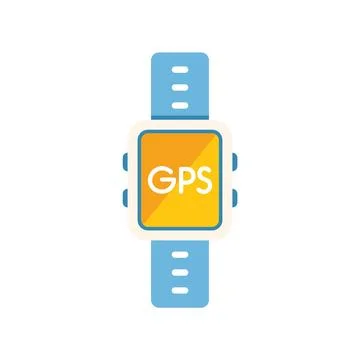 Gps smartwatch displaying navigation app interface icon Stock Illustration