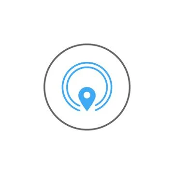 GPS solid icon, mobile sign and map pointer Stock Illustration