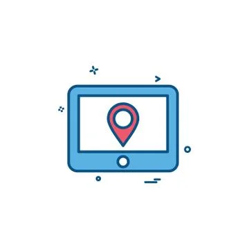 Gps tab location map travel direction icon vector design Stock Illustration