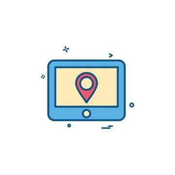 Gps tab location map travel direction icon vector design Stock Illustration