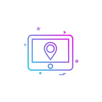 Gps tab location map travel direction icon vector design Stock Illustration
