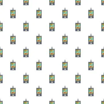 Gps tracker device seamless pattern for navigation concept 스톡 일러스트
