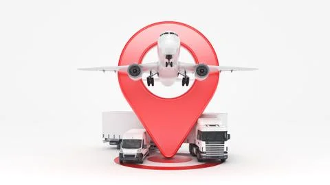 GPS tracking. 3d rendering Stock Illustration