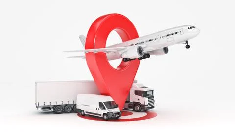 GPS tracking. 3d rendering Stock Illustration