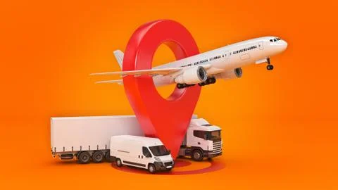 GPS tracking. 3d rendering Stock Illustration