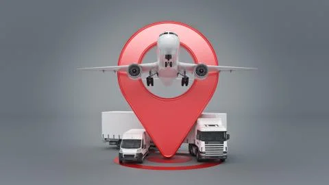 GPS tracking. 3d rendering Stock Illustration