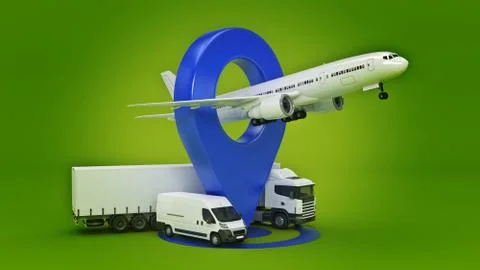 GPS tracking. 3d rendering Stock Illustration