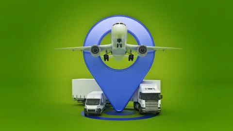 GPS tracking. 3d rendering Stock Illustration