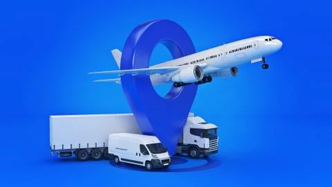 GPS tracking. 3d rendering Stock Illustration