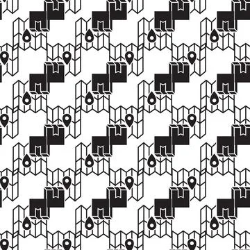 Gps tracking delivery box pattern seamless vector 스톡 일러스트