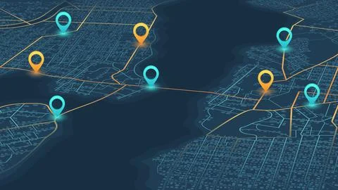 GPS tracking interface background. Vector illustration. Stock Illustration