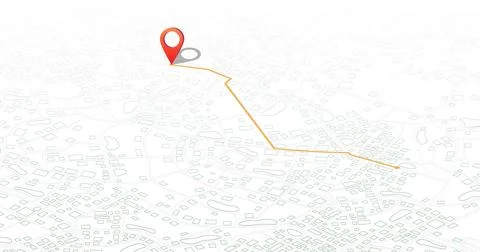 Gps tracking map. Abstract isometric location tracks dashboard. Track navigation Stock Illustration