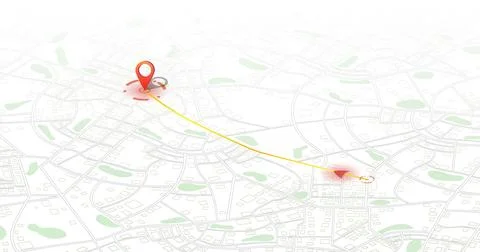 Gps tracking map. Abstract isometric location tracks dashboard. Track navigation Stock Illustration