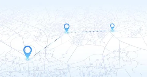 Gps tracking map. Abstract isometric location tracks dashboard. Track navigation Stock-Illustration