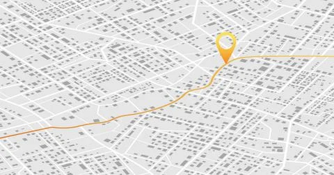 Gps tracking map. Abstract isometric location tracks dashboard. Track navigation Stock Illustration