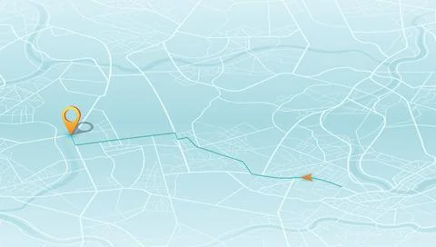 Gps tracking map. Abstract isometric location tracks dashboard Ilustración de archivo