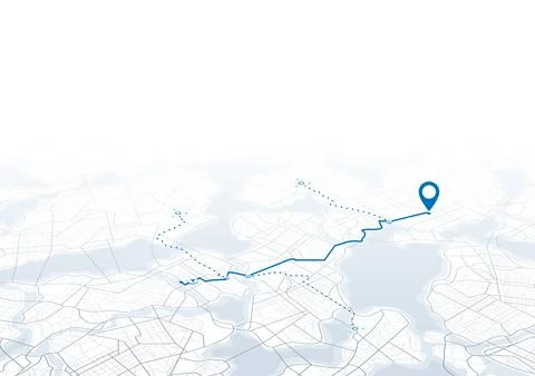 GPS tracking system to navigate and find way around the city. Directions to Stock Illustration