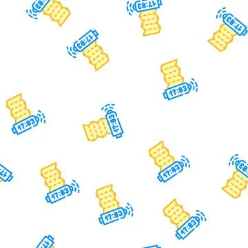 Gps watch vector seamless pattern Stock Illustration