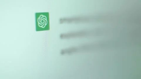 Gpt chat gives an answer to the formulated request Stock Footage 238077470