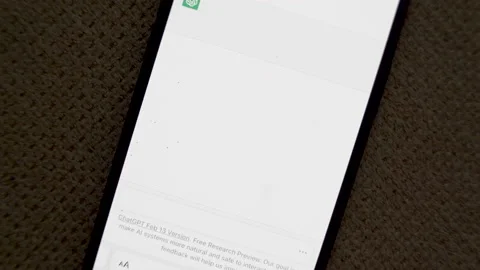 GPT Chatbot User Interface: user-friendly interface for an AI chatbot powered by Video stock 236104989