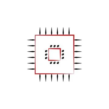 Gpu 2 colored hand drawn icon. Electronics colored element illustration. Outline Stockillustratie