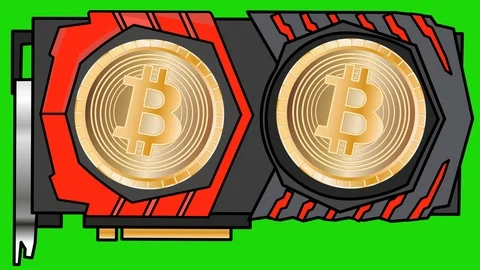 GPU amd mining vurtual currency bitcoin version 2 스톡 동영상 85993428