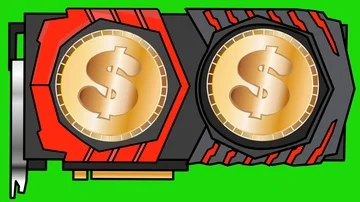 GPU amd mining vurtual currency. Golden US Dollars version 2 Stock Footage 85993692