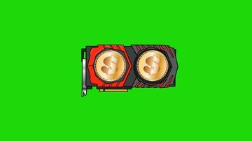 GPU amd mining vurtual currency. Golden US Dollars version 3 스톡 동영상 85993703